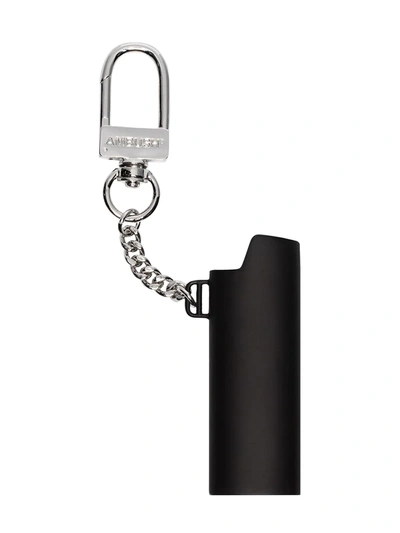 Key Ring With Lighter Holder In Black