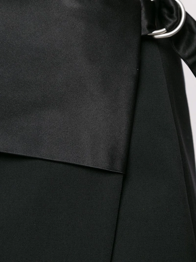 Shop Helmut Lang Tuxedo Wrap Skirt In Black