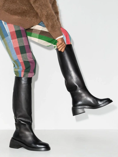 Marsèll Knee-high Block Heel Boots In Black