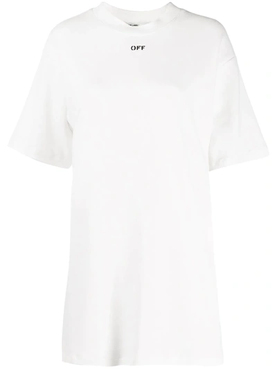 Shop Off-white Micro Logo Boxy Fit T-shirt In White