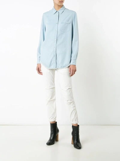 Nili Lotan Stretch Cotton Twill Crop Military Pants In White
