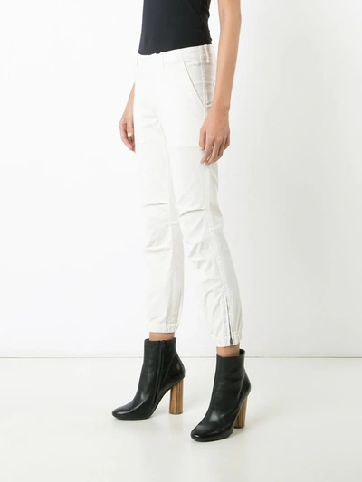 Nili Lotan Stretch Cotton Twill Crop Military Pants In White