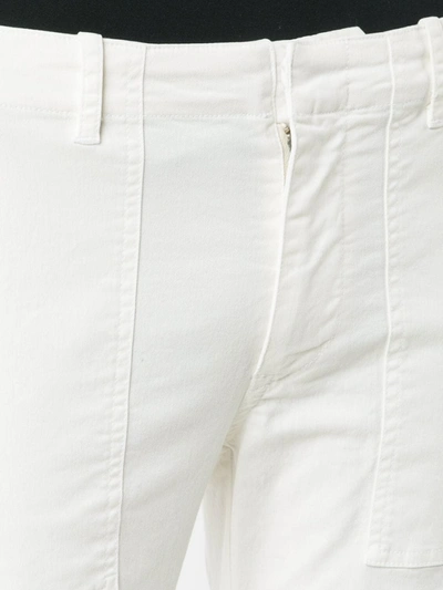 Nili Lotan Stretch Cotton Twill Crop Military Pants In White