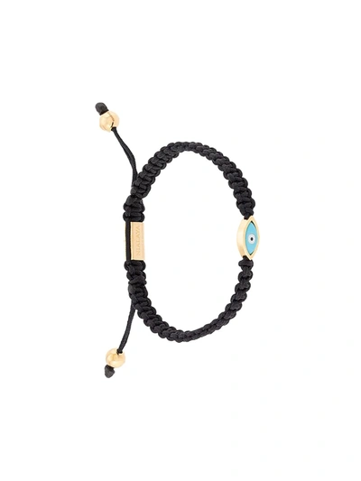 Shop Nialaya Jewelry Evil Eye String Bracelet In Black
