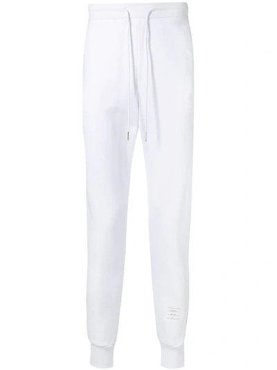 Shop Thom Browne Signature Stripe Track Trousers In White