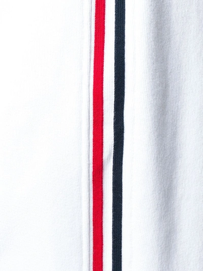 Shop Thom Browne Signature Stripe Track Trousers In White