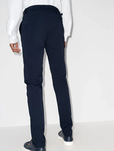 Shop Orlebar Brown Campbell Tailored Trousers In Blue