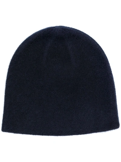 Shop N•peal Cashmere Knitted Beanie In Blue