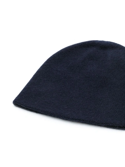 Shop N•peal Cashmere Knitted Beanie In Blue