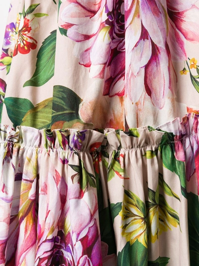 Shop Dolce & Gabbana Floral Print Maxi Dress In Pink
