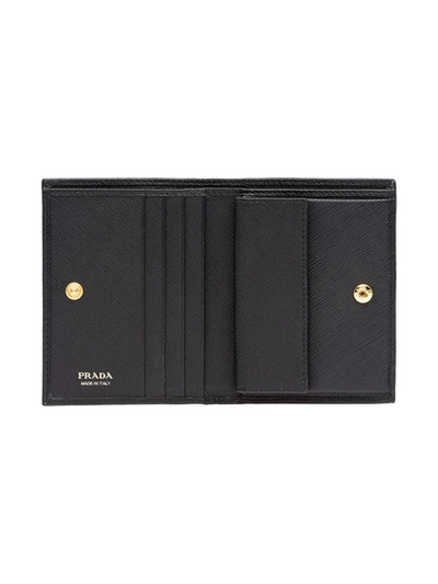 Prada Small Saffiano Wallet In Black