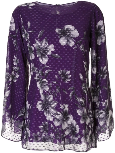 Shop Bambah Floral Bridget Tunic In Purple