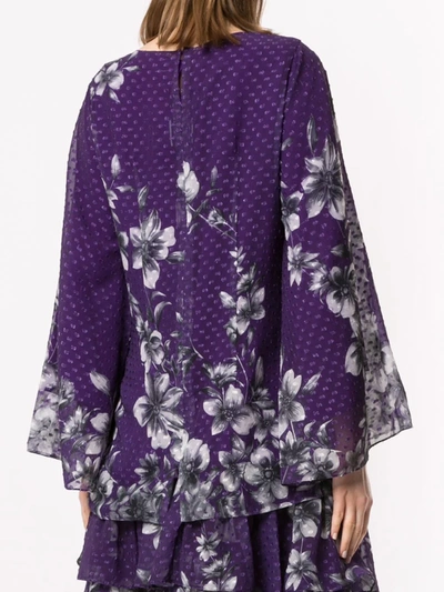 Shop Bambah Floral Bridget Tunic In Purple