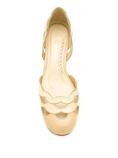 Sarah Chofakian Leather Circus Pumps In Neutrals