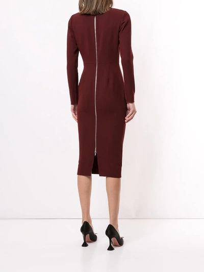 Shop Alex Perry Lauchlan Turtleneck Midi Dress In Red