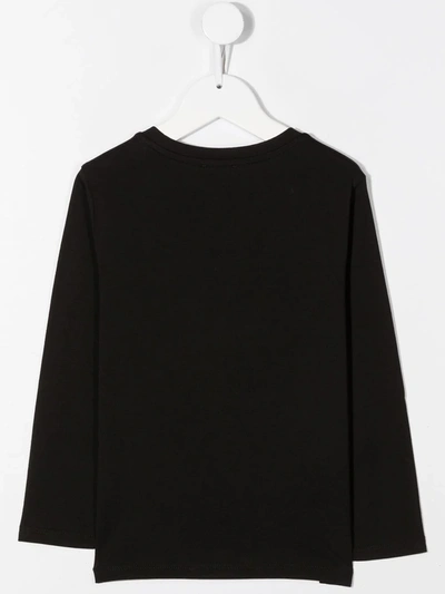 Shop Kenzo Elephant-print Cotton T-shirt In Black