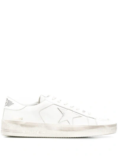Golden Goose Deluxe Brand Men White Leather Stardan Sneakers In Multi
