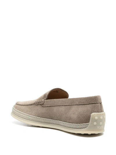 Shop Tod's Round-toe Slip-on Loafers In Neutrals