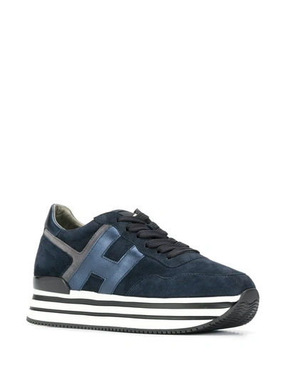 Shop Hogan Platform Sneakers In Blue