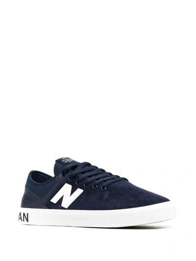 Shop Junya Watanabe Lace-up Low Top Sneakers In Blue