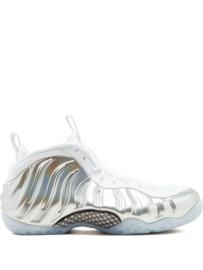 Shop Nike Foamposite One "silver" Sneakers In White