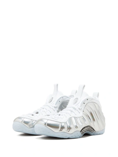 Shop Nike Foamposite One "silver" Sneakers In White