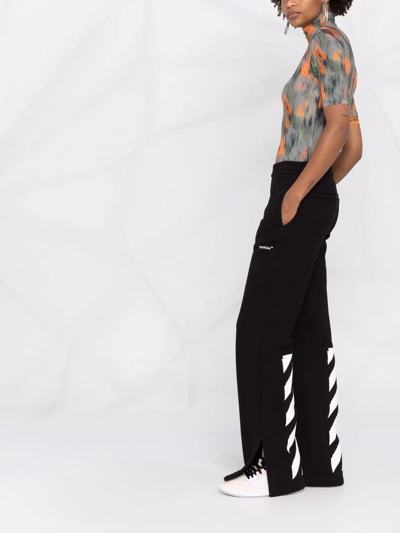 Shop Off-white Diag Tapered Track Pants In Schwarz