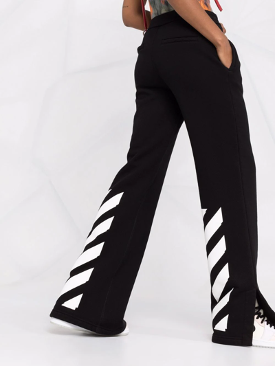 Shop Off-white Diag Tapered Track Pants In Schwarz