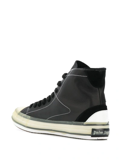 Shop Palm Angels Palm Tree High-top Sneakers In Black