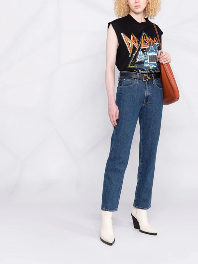 Shop Slvrlake Sophie Mid-rise Straight-leg Jeans In Blue