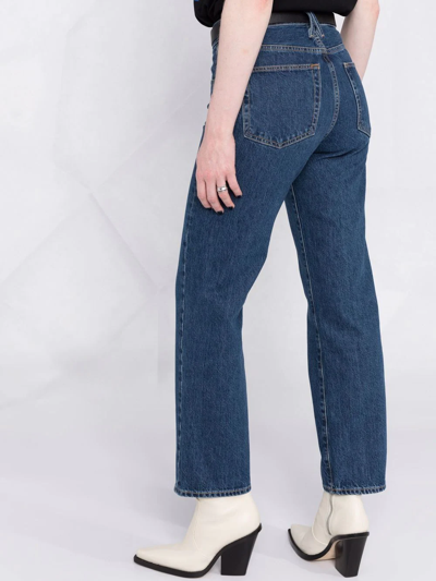 Shop Slvrlake Sophie Mid-rise Straight-leg Jeans In Blue