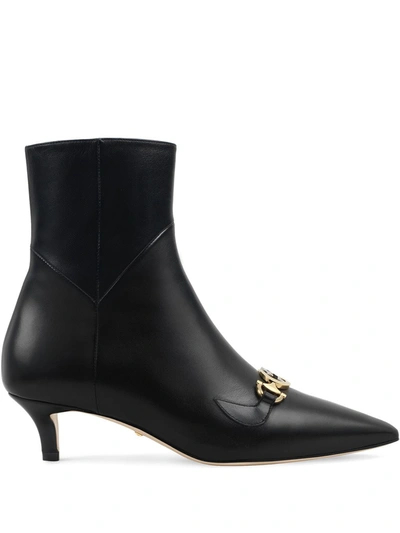 Shop Gucci Zumi Boots In Leather In Black