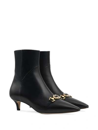 Shop Gucci Zumi Boots In Leather In Black