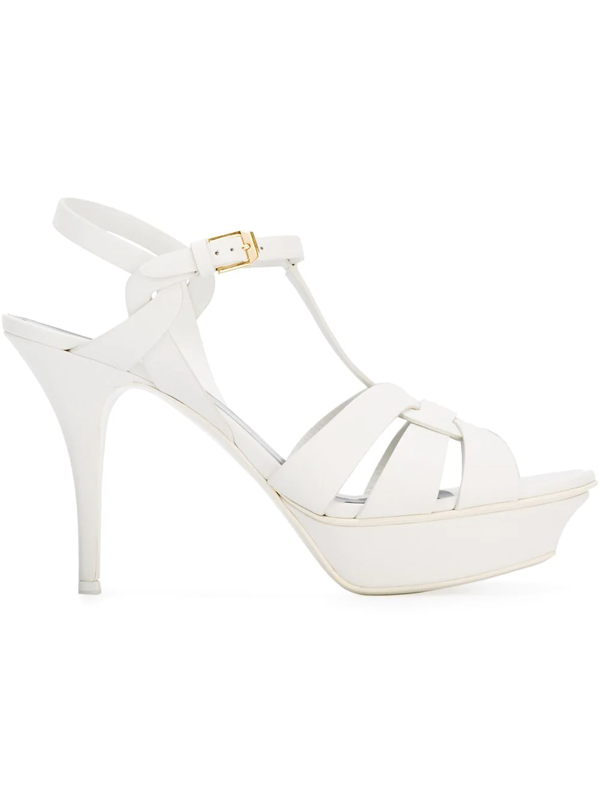 white tribute sandals