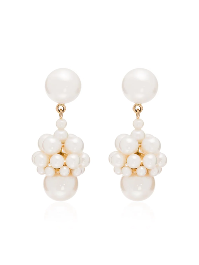 Shop Sophie Bille Brahe 14kt Yellow Gold Poire Pearl Drop Earrings