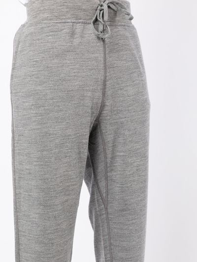 Shop Polo Ralph Lauren Wool Knit Track Pants In Grey