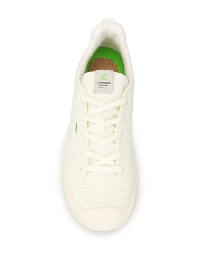Shop Cariuma Ibi Low-top Knit Sneakers In White