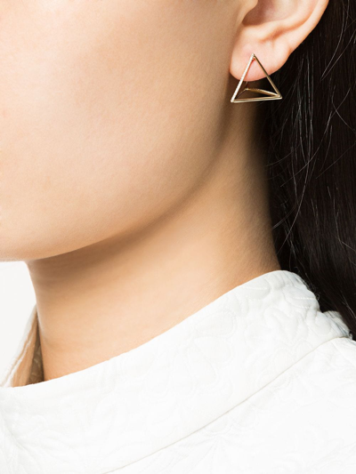 Shihara Diamond Triangle Earring 20 (01) In Metallic