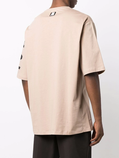 Balmain Logo-print Sleeve T-shirt In Nude