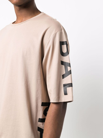 Balmain Logo-print Sleeve T-shirt In Nude