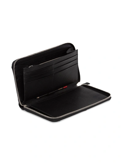 Prada Black Saffiano Passport Holder