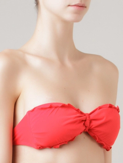 Shop Amir Slama Bandeau Bikini Top In Red