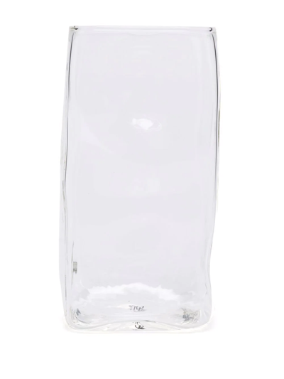 Shop Off-white Crumple Logo Glass In White