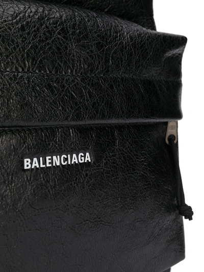 Shop Balenciaga Explorer Logo-appliqué Backpack In Black