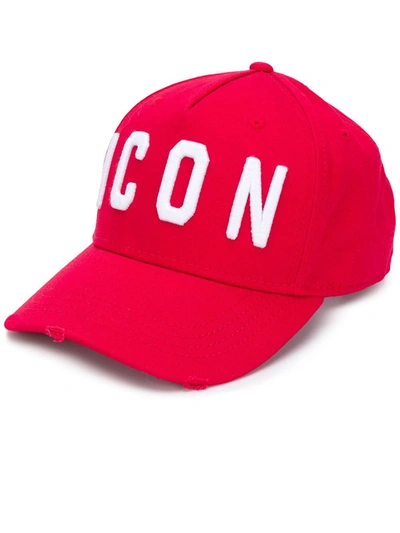 Dsquared2 Be Icon Baseball Cap In Red
