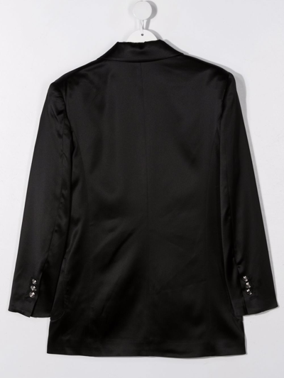 Shop Balmain Peak-lapel Single-breasted Blazer In Black