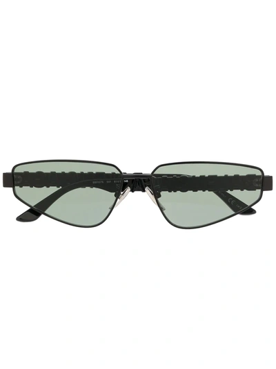 Shop Balenciaga Bb0107s Navigator Sunglasses In Black
