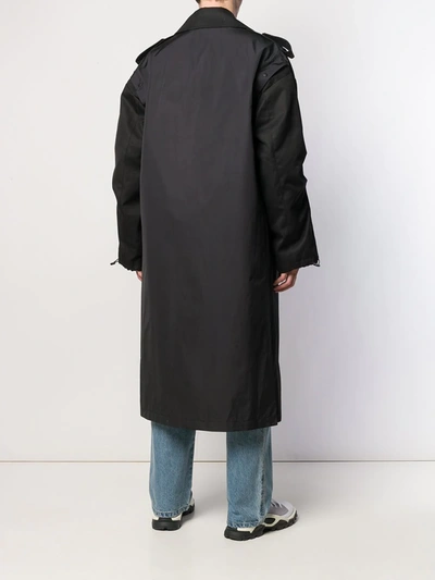 Shop Ader Error Oversized Trench Coat In Black