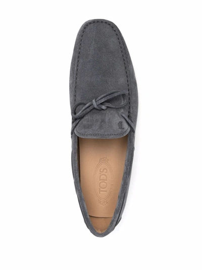 Shop Tod's Gommino Loafers In Grey