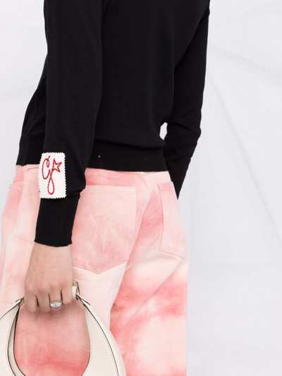 Golden Goose Logo-patch Wool Jumper In Black